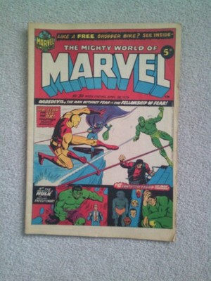 MIGHTY WORLD OF MARVEL COMIC No 30 April 28 1973 The Hulk Daredevil Fantastic 4
