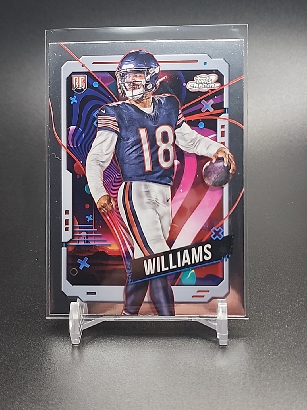 2024 TOPPS CHROME COSMIC CALEB WILLIAMS ROOKIE FOOTBALL CARD BEARS NFL 118