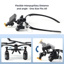 3.0X Dental Medical Ergo Binocular Loupes Magnifier +5W LED Surgical Head Light