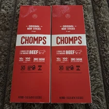 Chomps Original Beef Jerky Sticks Zero Sugar 1.15oz - 20 Count - 12/2025