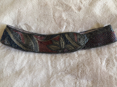 Beautiful Vintage Beaded 70s or 80's Art Deco Belt