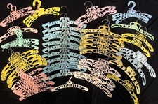 Lot 55 Vintage Childrens Baby Plastic Swivel Clothing Hangers Carousel Clown 