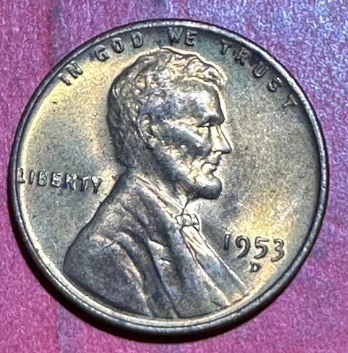 1953D Choice Uncirculated LINCOLN CENT "FULL RED" "Denver" Coin!
