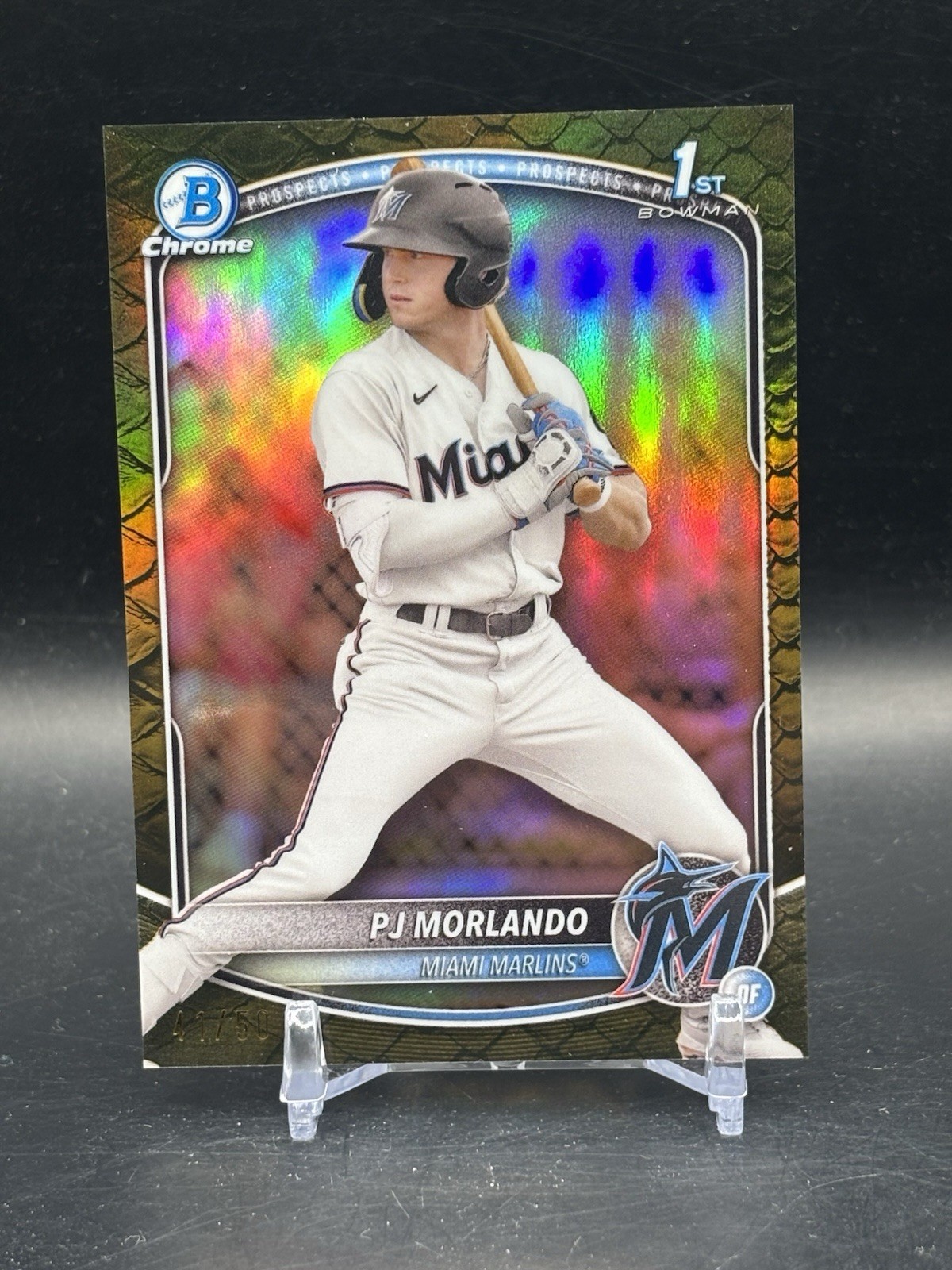 PJ Morlando - 2025 Bowman Chrome Prospects 1st Gold Reptilian /50 #BCP-91