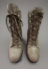 VINCE CAMUTO Gaviana Metallic Distressed Dk Taupe/ Silv. Lug Boot Sz 8.5 NEW