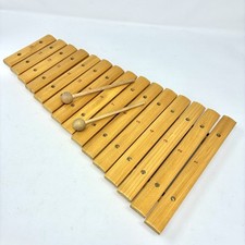 Vintage Soviet Toy Xylophone 80&rsquo;s Wooden 15 Bar w/ 2 Mallets Made In USSR EUC
