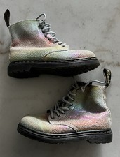 Dr. Martens 1460 Pascal J Iridescent Multi Kidray boots Little Girls Size 9