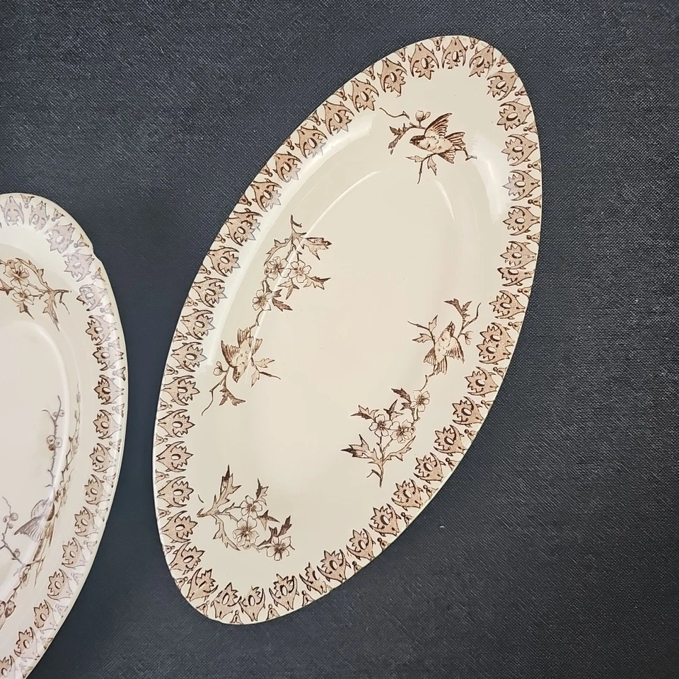 Raviers Décor Lyonnais De Choisy Le Roi Terre De Fer Sepia 19ème - Photo 4/4