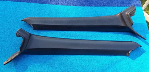 1968-1972 Nova 2-Door B Pillar Interior Moldings – Black, Pair (Fits 68 69 70 71 72) MOONSPORT