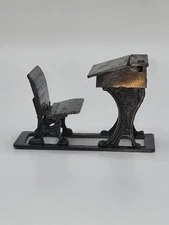 Durham Industries 1976 Diecast Dollhouse Furniture School Desk 