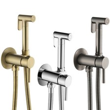 Handheld Bidet Sprayer Brass Bathroom Cold Hot Water Mixer Toilet Sprayer New  