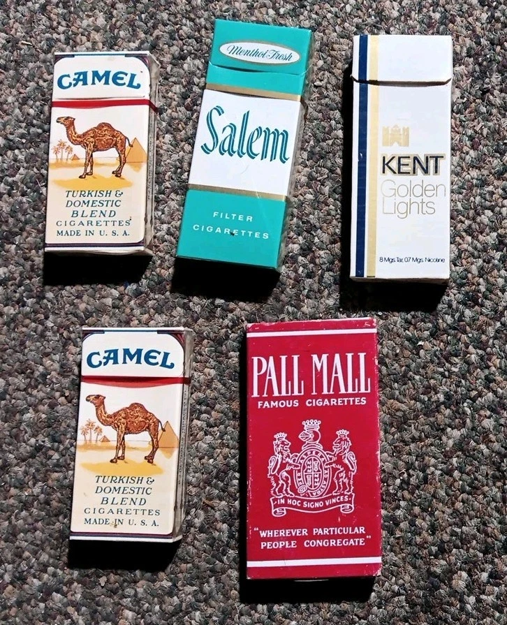 pack of 5 cigarettes Vintage Lot of 5 Cigarette Sample 