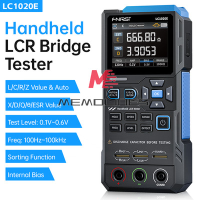 FNIRSI LC1020E Digital Bridge LCR Tester ESR Resistance Capacitance Inductance