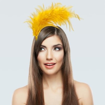 9994 1920s Vintage Women\'s Fascinator Feather Headband Women Kentucky Women Fascinator Hat Kentucky Derby Headband Victorian  main image 3