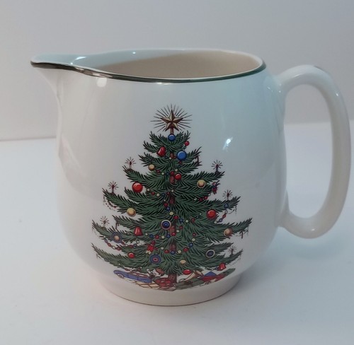 Vintage CUTHBERTSON England ORIGINAL CHRISTMAS TREE Pottery Pitcher 5" Tall - Picture 3 of 11