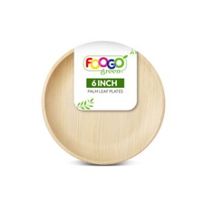 Disposable Bamboo Plates Round Wooden Palm Leaf Biodegradable Eco Friendly Plate