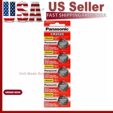 5 x Fresh PANASONIC CR 2025 CR2025 CR-2025 LITHIUM COIN CELL Battery Exp 2030