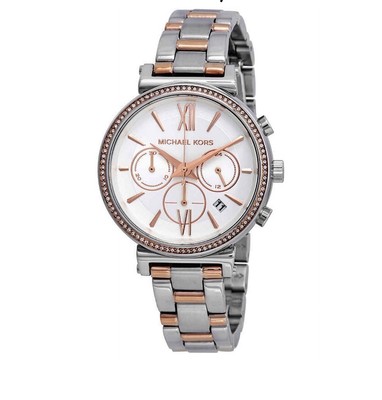 Michael Kors MK6558 Sofie Chronograph Two Tone Bracelet Fashion Women's Watch