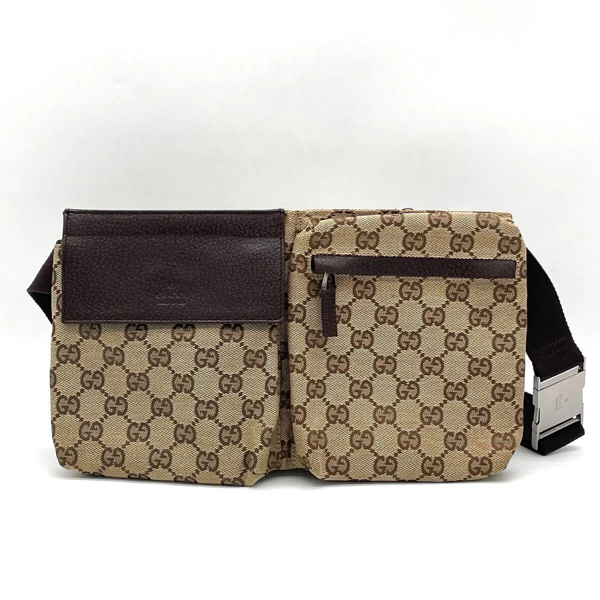 Sac ceinture GUCCI Auth GG taille pochette épaule sac banane vintage très bon état
