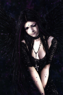 Victoria Frances Angels Triptych Gothic Fairies Wall Art Home - POSTER 20x30