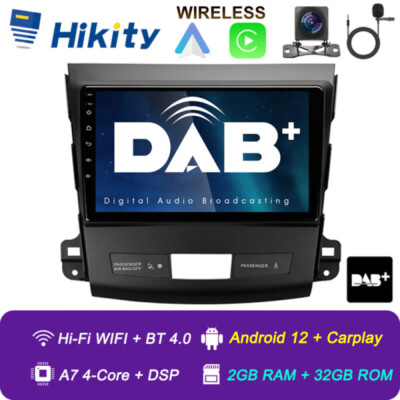 Android 15 DAB+ Autoradio Carplay GPS Für Mitsubishi Outlander Citroen C-Crosser