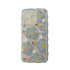 iphone 14 Pro Cell Phone Case Cover Blue Flowers