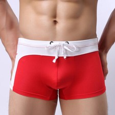 Men's Solid Color Stylish Shorts Casual Comfortable Boxers Swim Trunks
