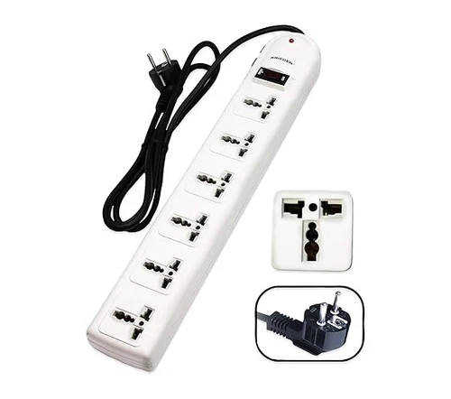 KRIEGER Universal Power Strip AC 220-240V Surge Protector With Schuko Plug