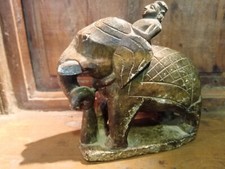 Antique Carved Stone Elephant