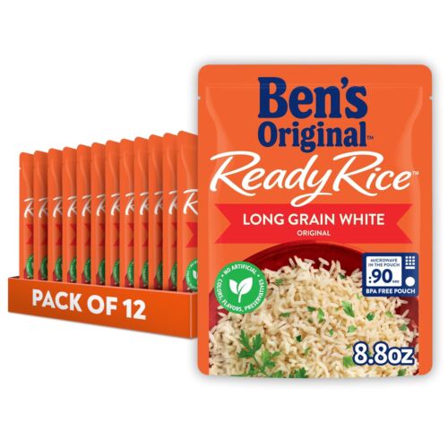 BEN'S ORIGINAL Ready Rice Original Long Grain White Rice Easy Dinner Side 8.8...
