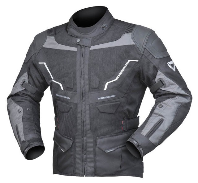 4XL Mens DriRider Nordic 3 Airflow Waterproof Motorbike Jacket Black