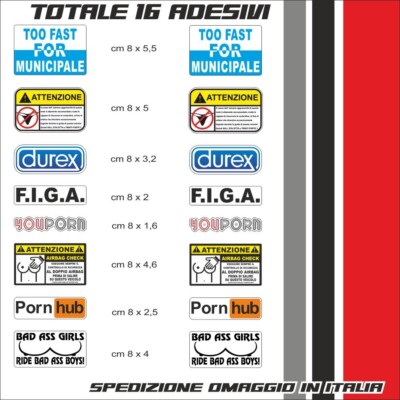 Kit Stickers Adesivi Auto Moto | Stile Sexy Porno Hub | Compatibile Per KTM Honda Yamaha - Foto 7