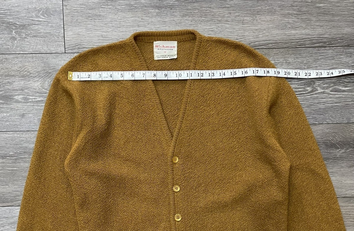 VTG 60s Richman Bros. Golden Brown Virgin Mohair Wool Cuff