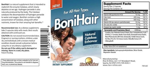 BoniHair Catalase Enzyme Enhancer - 3 Month Supply - Direct from Manufacturer - Picture 2 of 10