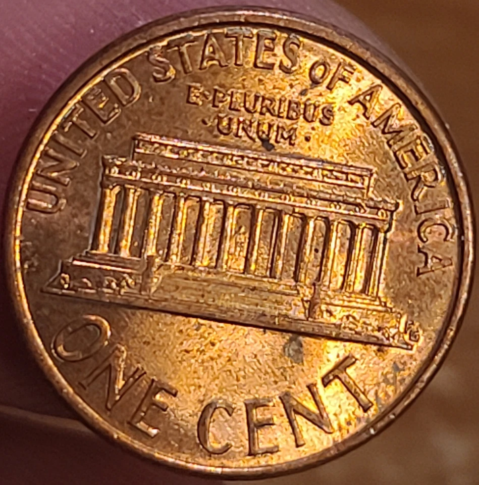 1989 D Lincoln Head Memorial Penny Proof Like Obv Tilted Collar Denver  - Image 2 of 2