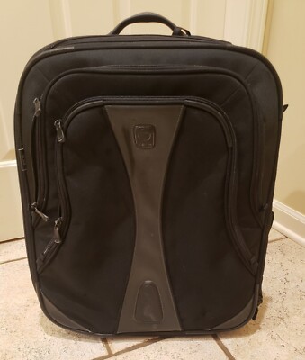 TUMI T TECH EXPANDABLE SUITCASE BLACK UPRIGHT 57621D 21