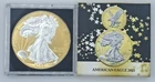 2023 1 oz American Silver Eagle Dollar Yellow Gold Finishing Uncirculated COA