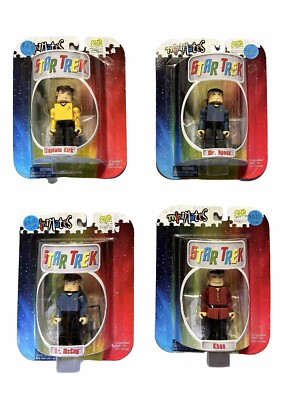 Original 3'' Star Trek Minimates - Art Asylum 2002 4 Figure Lot