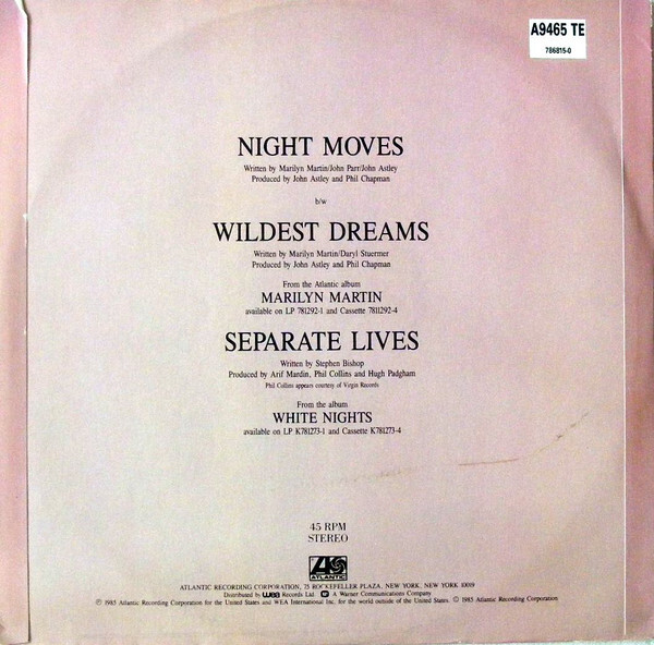 Marilyn Martin Night Moves (12", Single) eBay