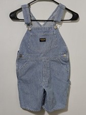Vintage OshKosh B'Gosh Pinstripe Button Overalls Youth Sz 6