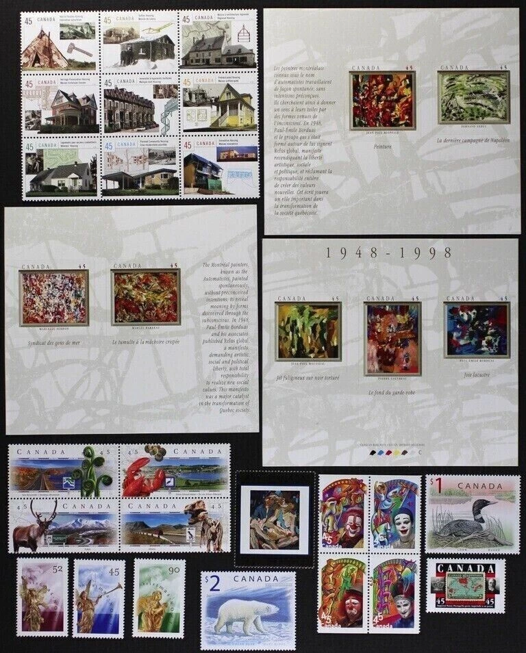 Colecciones anuales de Canadá: 1986 a 1999, (eliminado del libro), años completos Foto 2 de 4