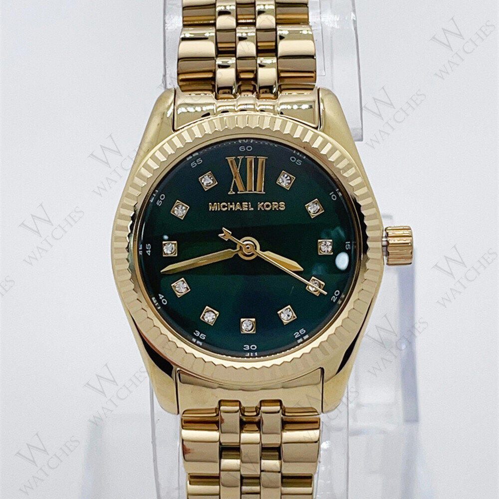 Michael Kors MK4842 Petite Lexington Pavé Green Dial Quartz Michael Kors MK4842 Petite Lexington Pavé Green Dial Quartz