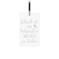 Acrylglas Rechteck SchlüSselanhäNger Dogtag Geschenk - Beste Schwester