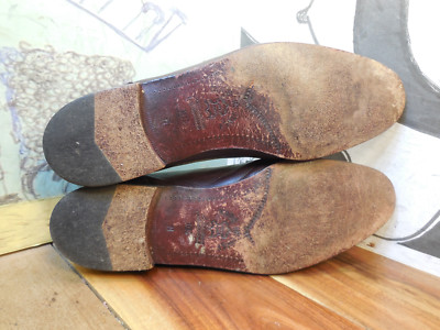 Steeple Gate Brown Leather Kiltie Penny Loafers Men display picture 3