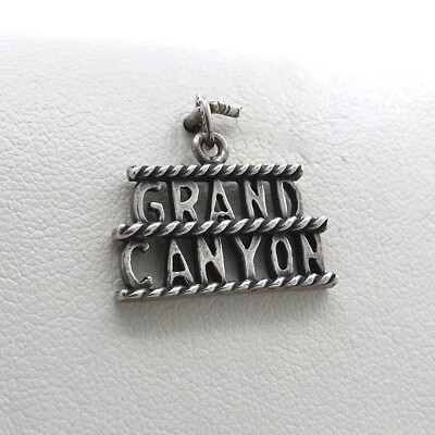 Sterling Silver Grand Canyon Charm Pendant Vintage