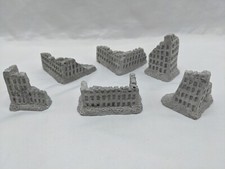 Lot Of 6 Ceramic Minature RPG Wargaming Ruins Building Acessory Terrain Scenery