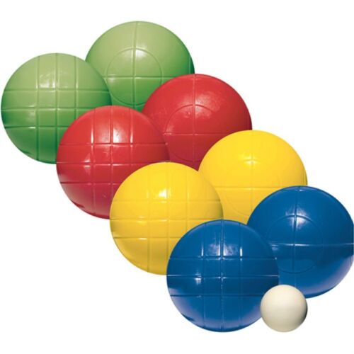 Franklin Sports Conjunto Bocce Ball – 8 bolas de bocha de 90 mm para todos  os climas, 1 Pallino e estojo de transporte – Jogo de praia, quintal ou  festa ao ar