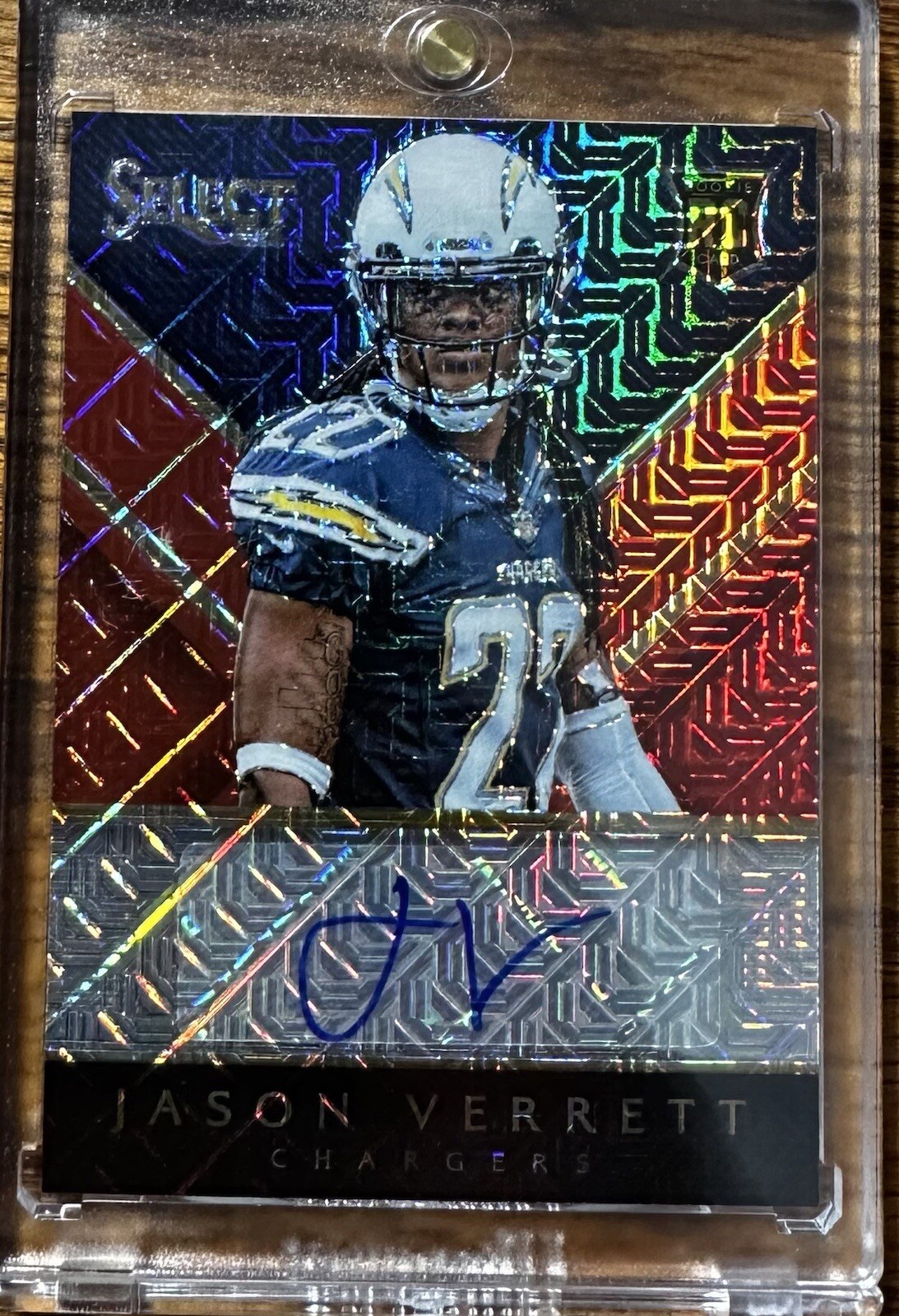 Jason Verrett Panini Select Rookie Autograph #RAJV Red Mojo
