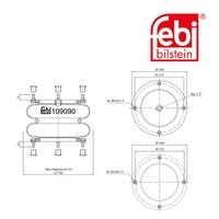 febi bilstein 109090 Luftfederbalg FüR Gigant Achsen