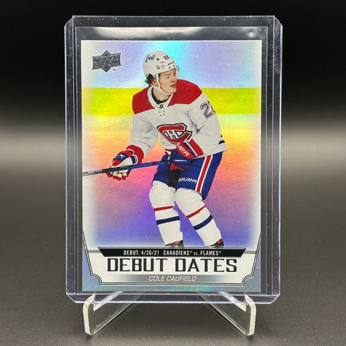 2022-23 UD Series 1 COLE CAUFIELD #DD-18 Debut Dates RC Rookie - MTL Canadiens